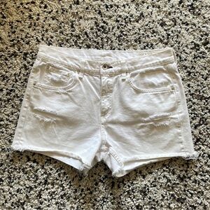 Rag & Bone Denim Shorts White Martini Distressed Women's Size 27